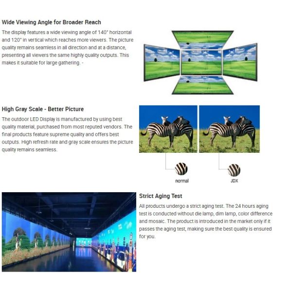 SMD/DIP Outdoor LED Display for Advertisign Custom Size Fixed LED Billboard