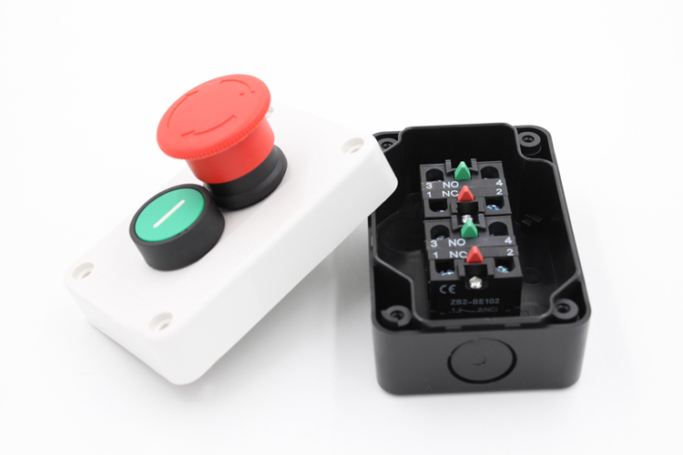 22mm Push Button Switch Cover XAL-B274 with Waterproof Small Push Button Latching Switch 10A Max. Current On/Off Usage