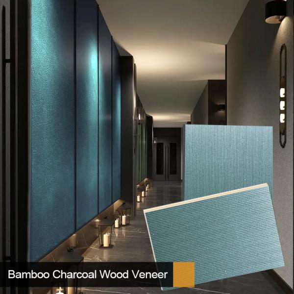 Nouvelle tendance en bambou charbon bois placage imperméable à l'eau et à l'humidité planche de décoration intérieure pour les plafonds de couloir
