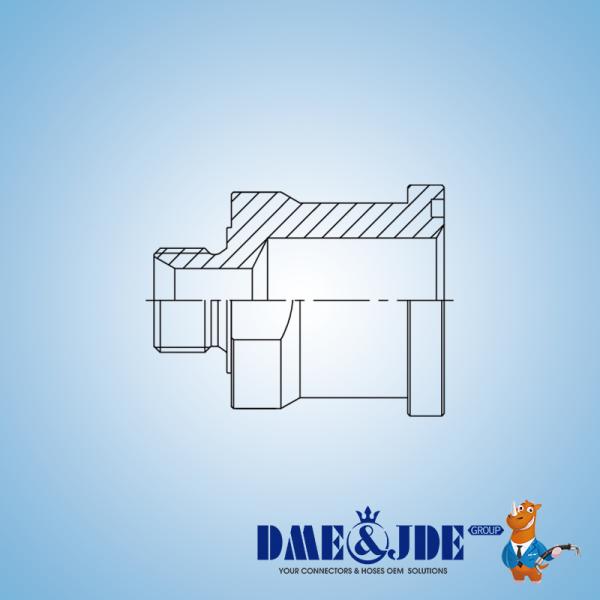 DABPM1364 Straight Connector BSPP Male 60° Flange SAE Code 62