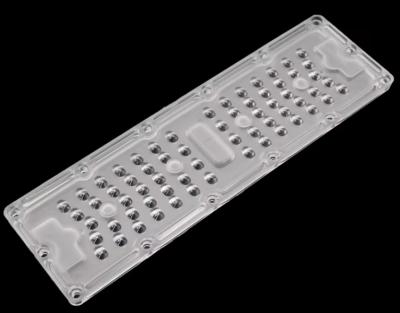 Optical Led Lens 64 In 1 Street Light Lens 236*70 Mm 2835 3030 Module Lens Series