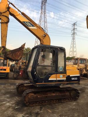 Máquina escavadora original de Kobelco Sk03 do ³ da cor 0.3m, máquina escavadora de 7 toneladas usada de Kobelco