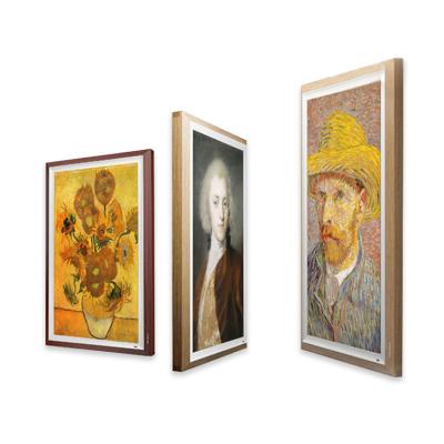 Home/Hall/Hotel Decoration NFT Digital art Frame Advertising Player Video WIFI Android LCD Screen 4K display com estrutura de madeira
