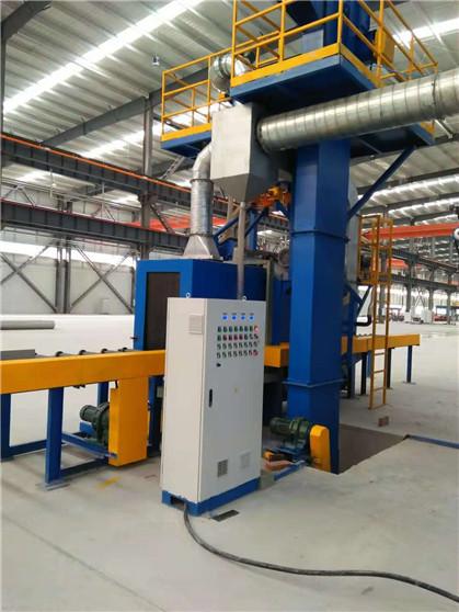 Steel Profile Roller Conveyor Shot Blasting Machine Wheel Deflashing 4.5m/Min