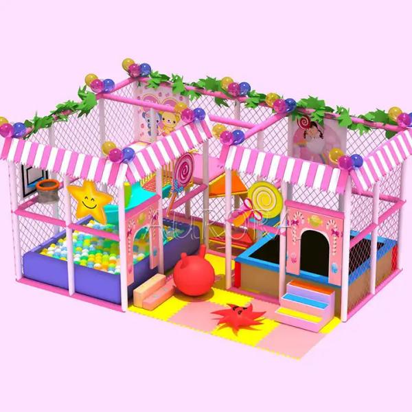 Factory Maze Commercial Kids Pink Candy Theme Indoor Playground Equipment
