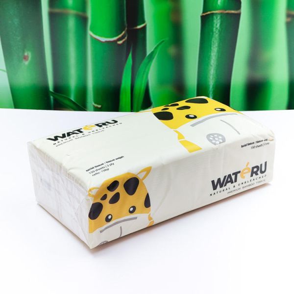 Wholesale Ultra Soft 4 Ply Hotel Facial Tissue 100% Virgin Bamboo Pulp Popular Promotional Bamboo Box Tissue Soft Plastic Pack