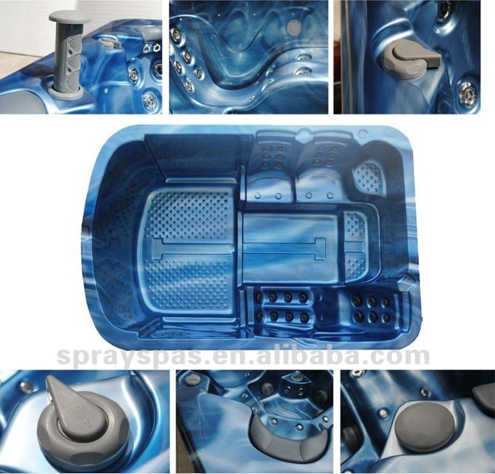 Swim Whirlpool Massage Bathtub Outdoor Spa with Balboa Control and RCD Protected Circuits