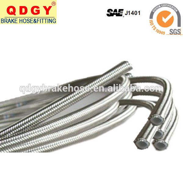 PU cover stainless steel braided flexible brake hose line