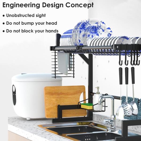 Dish Drying Kitchen Dish Rack Over Sink 650mm Width 480mm Height Multifunctional