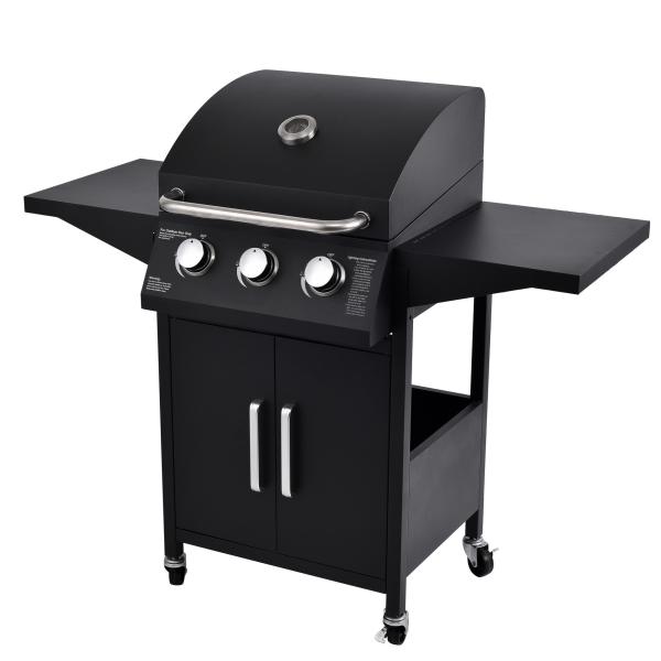 48*41cm Área de cozinha Grill giratório de gás natural sem fumaça com prateleira lateral 35,5*42,5cm*2