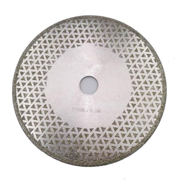 7 Inch Electroplated Diamond Cutting & Grinding Blade Both Side Coated For Granite Marble
