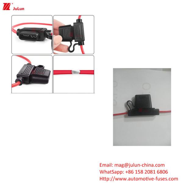 Midget Water Resistant 60 Amp Automotive Fuse Holder With Transparent Cover