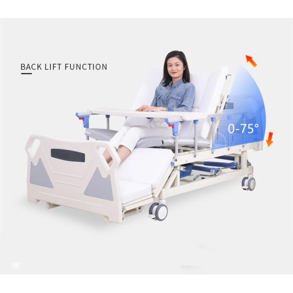 4 Castors Electric Hospital Bed With Turn Over Side Rails