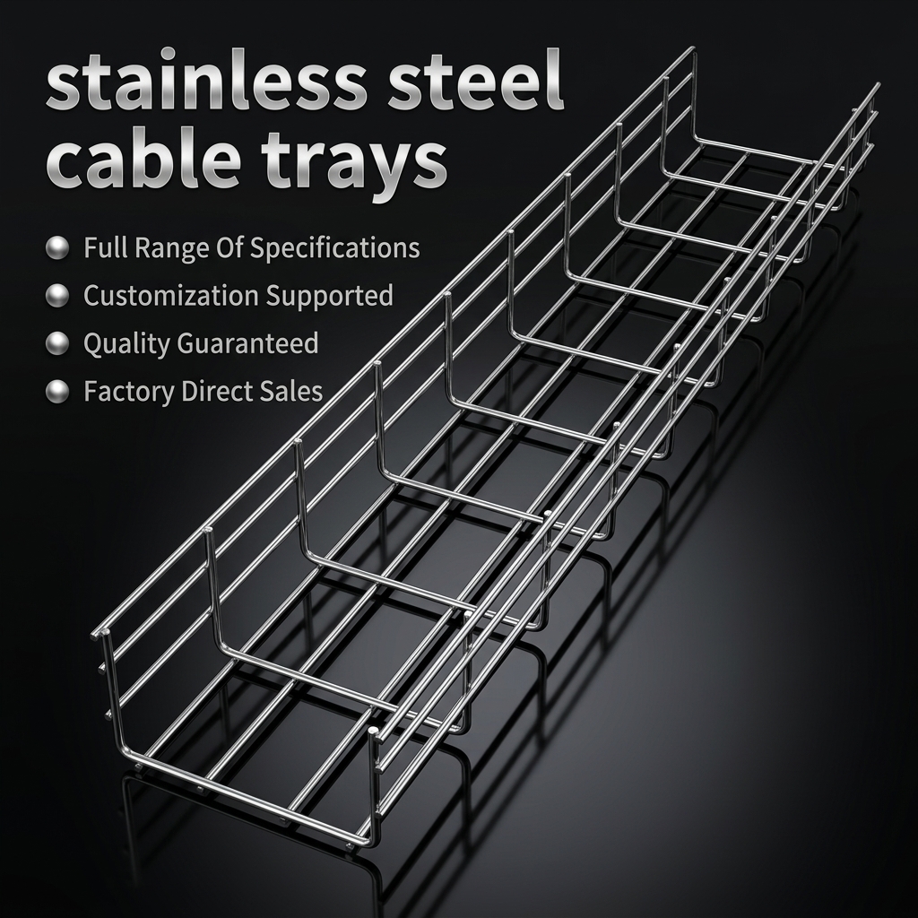 304/316/316L Stainless Steel Cable Basket Open Style Cable Routing Solution