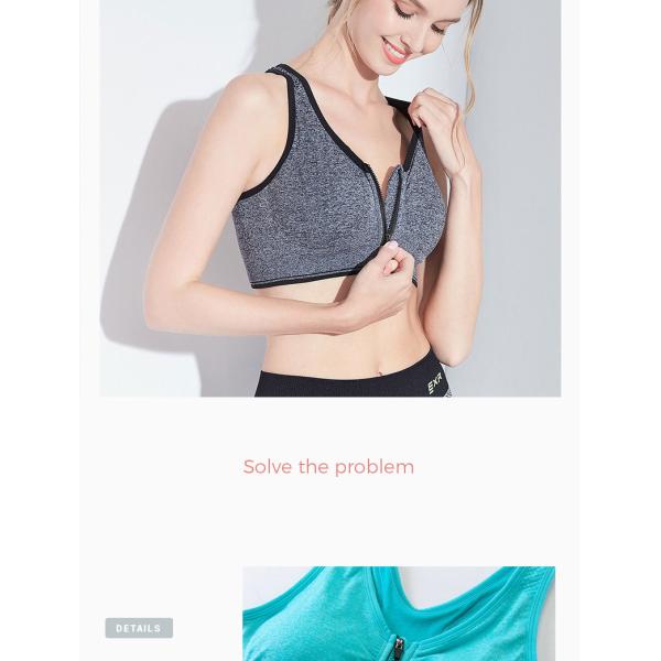 Ориентированный на заказчика проложенный фронт застежка-молнии резвится дамы бюстгальтера работает бюстгальтер 250g