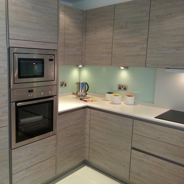 Custom Furniture Kitchen Cabinets Melamine Wood Grain Kitchen Cabinets