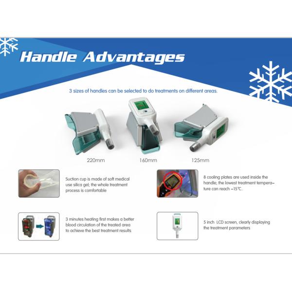 5 handles Cryolipolysis slimming machine for slimming, fat reduce, celluite removal.