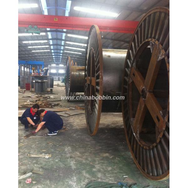 Pressed steel bobbin cable spool for steel wire cable copper corrugated bobbin cable steel