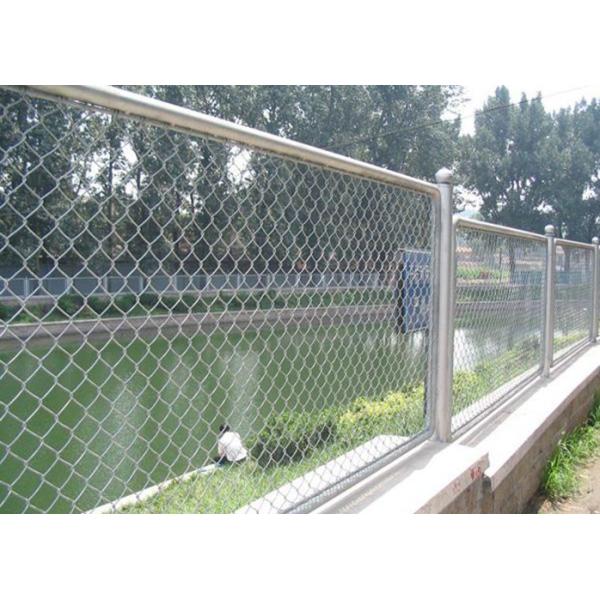 Galvanized Chain Link Diamond Wire Mesh Fence Panels For Playground