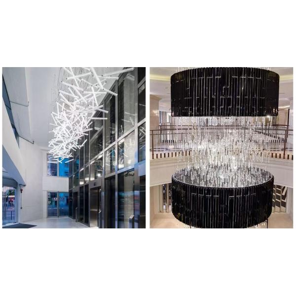 Contemporary Crystal Customized Design Lotus Flower Large Chandelier Pendant Light For Hotel Lobby