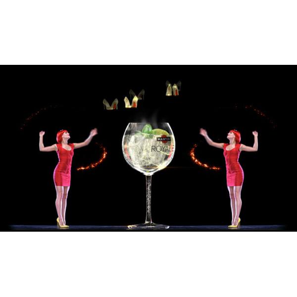 Foil 45 Degree Stage Holographic Projection System Virtual 5x6 Meter