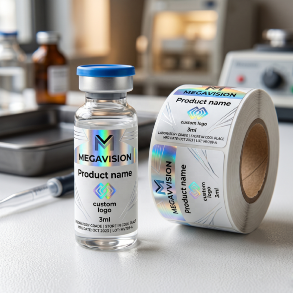 Peptide Vial Labels Custom 5ml 7ml 10ml Pharmaceutical Sample Tracking Direct Factory Price Fast Delivery