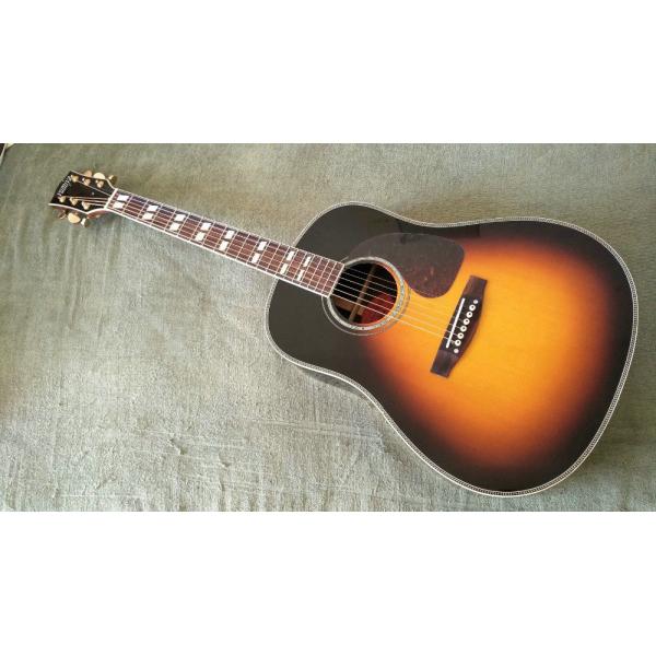 Guitar Factory Customization Acoustic Guitar Vintage Top AAA Sitka Solid Spruce Body Guitar with Fishman pickups