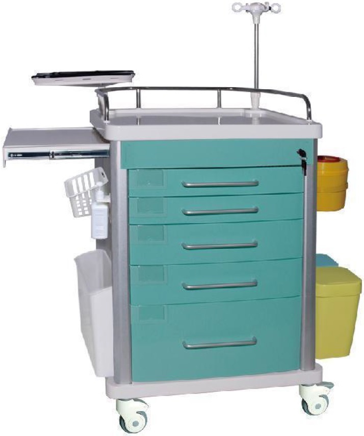 Medical Trolley Cart  Medical Supply  emergency cart ABS emergency trolley  emergency crash cart