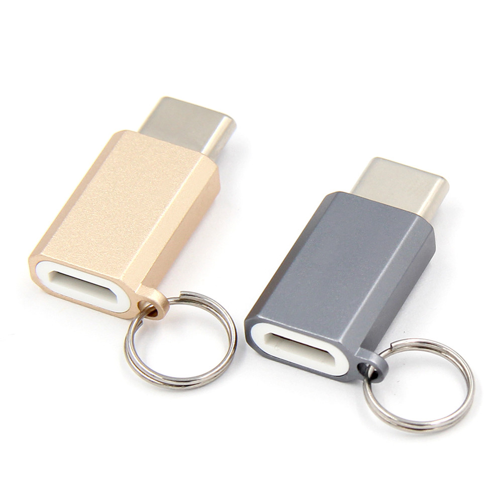 Переходник Usb c к Usb серого цвета, тип конвертер заряжателя ноутбука OCC c с ключевой цепью