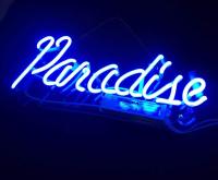 Signe en verre fait main bleu de lampes au néon de lampe au néon de chambre à coucher de barre de bière de Paradise d'enseignes au néon pour le café R de bar d'hôtel de bureau de chambre à coucher