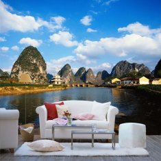 Self-adhesive, Non-Woven Fabric Interior Decoration Wallpapers CL02-054S Scenery