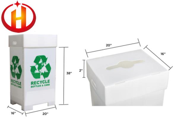 Printable Corrosion Proof PP Corrugated Plastic Trash Bins Foldable