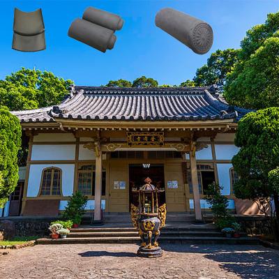 Templo Arquitetônico Telhado de barro japonês Antigo