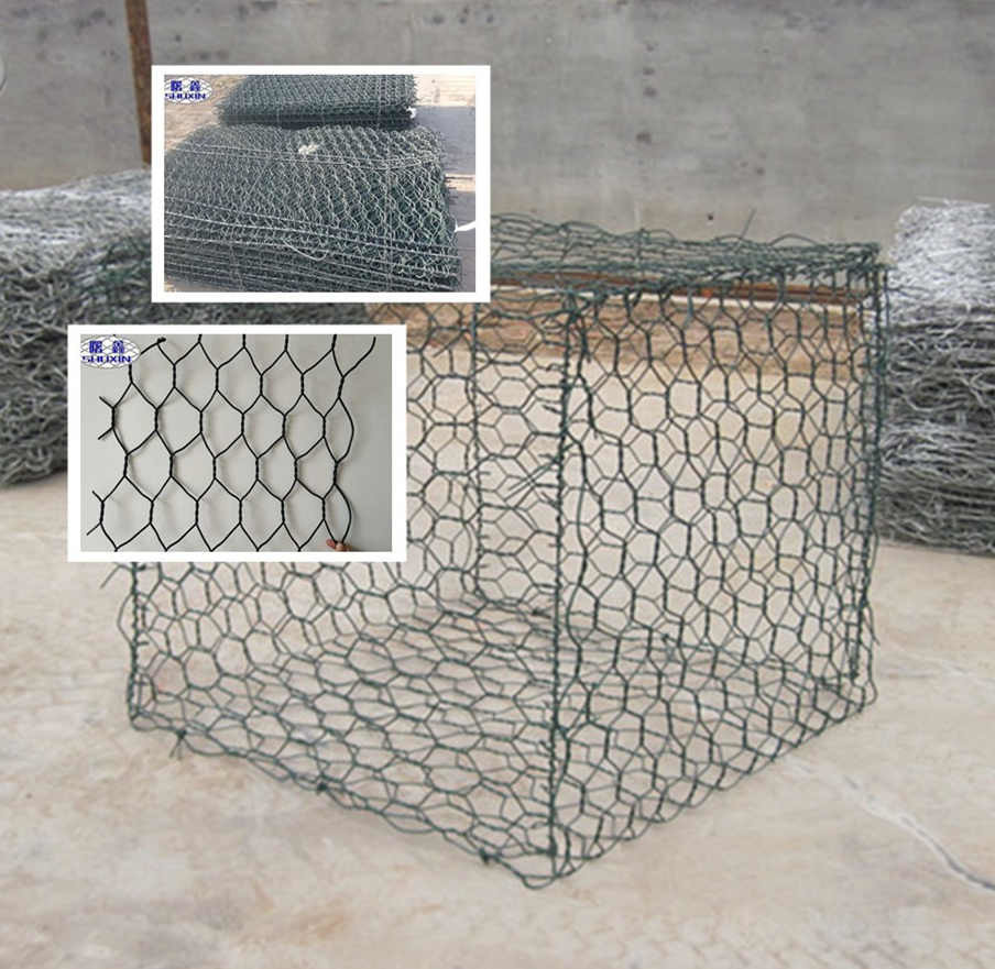 ячеистая сеть подпорной стенки корзин Gabion загородки утюга 4x1x1 3.4mm гальванизированная