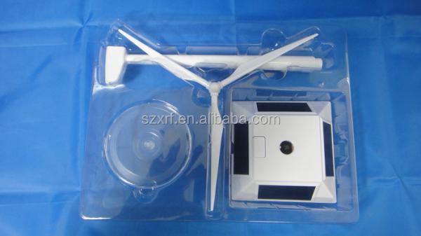 Mini ABS Plastic White Solar Windmill Toy 260mm Height OEM Available