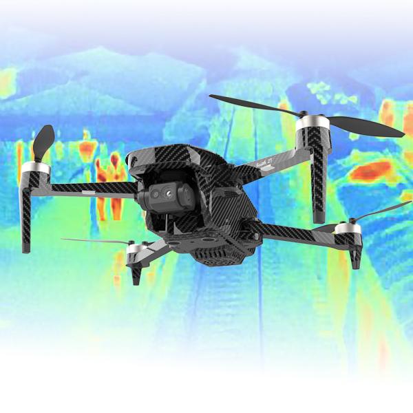 ZAi T2 Drone con visión nocturna y cámara térmica, drone de largo alcance de 10 km