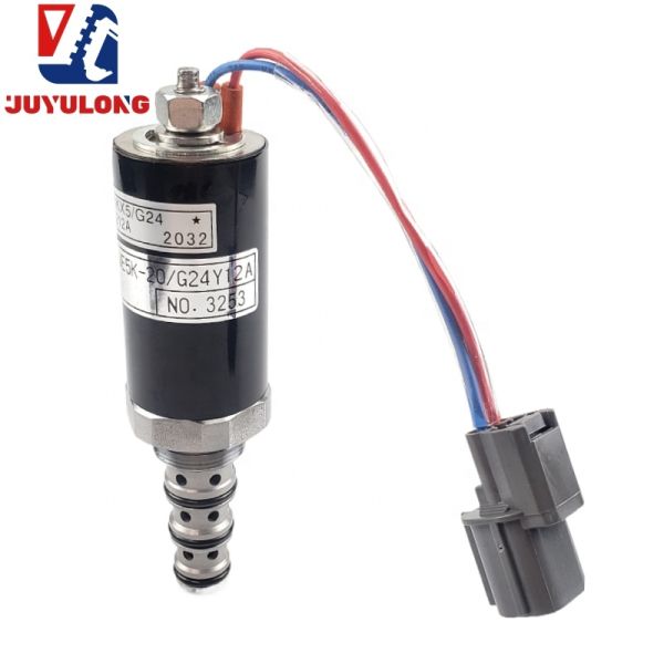 JUYULONG SK200-2-5 G24Y12A Excavator Parts Rotary Motor Pump Brake Solenoid Valve YN35V00005F2 China