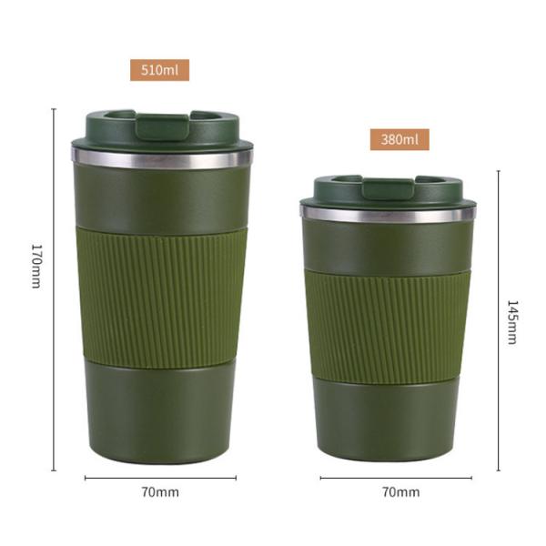 17oz Taza de café de viaje Tazas de café aisladas con tapa a prueba de fugas Vacío de acero inoxidable de doble pared térmica de automóvil Tumbler de café reutilizable