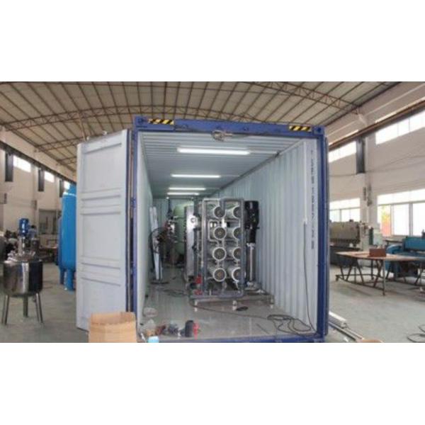 Planta móvil de la purificación del agua del RO, sistemas de tratamiento de aguas móviles garantía de 1 año