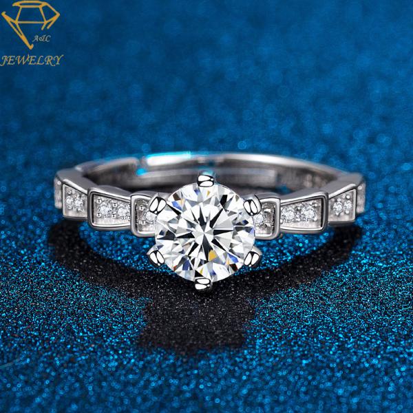 Personalized 925 Silver Wedding Rings With Diamonds