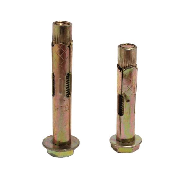 ISO Standard Carbon Steel Hex Bolt Sleeve Anchor with Yellow Zinc Coating