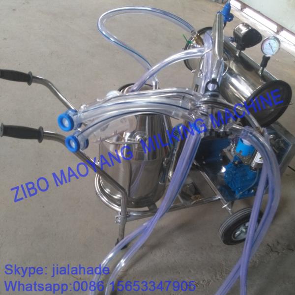 For USA market,Vacuum Pump Typed Single Bucket Mobile Milking Machine, hot sale portable milking machine for small farms