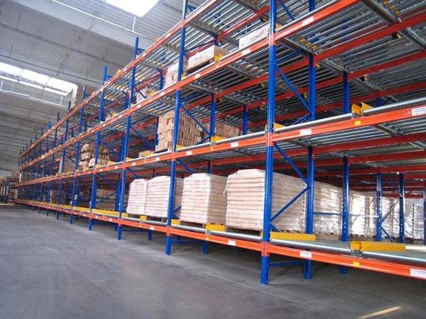 Adjustable FIFO Gravity Flow Pallet Rack System 1000kg-2000kg Per Pallet