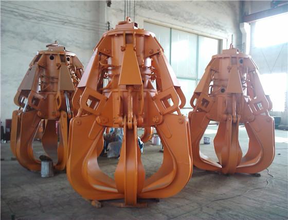 Motor hydraulic orange peel grab