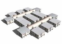 Casa de isolamento metálico Hospital de campo móvel em rápida montagem Casa pré-fabricada de baixo custo de cor branca