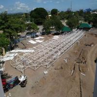 L'espace Q355 en acier encadre la toiture de structure métallique de construction de 0.5mm 0.9mm