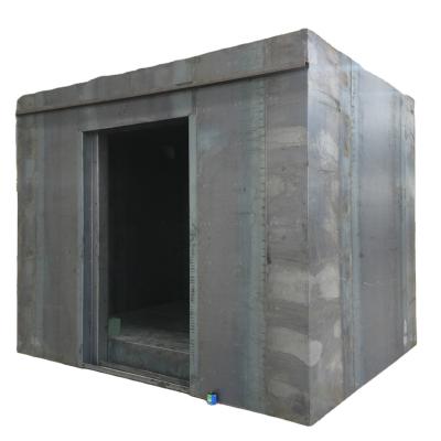 A sala do cofre-forte de banco almofada o anti roubo com sistema de ventilação