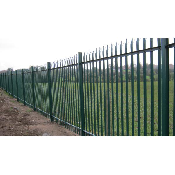 D And W Pale Green Powder Coating Steel Palisade Fence Panel 1.8m
