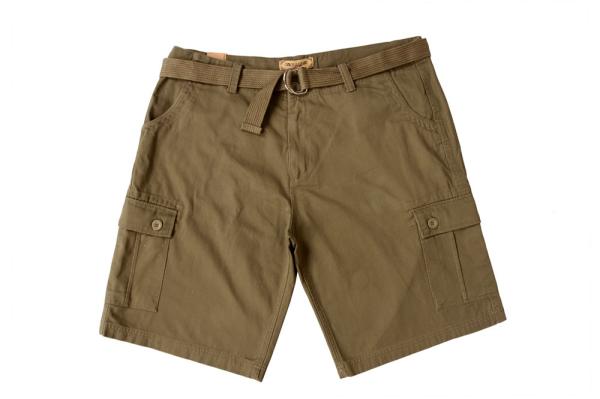 100% Cotton Mens Belted Cargo Shorts Simplicity Multicolor Khaki Navy Wahite