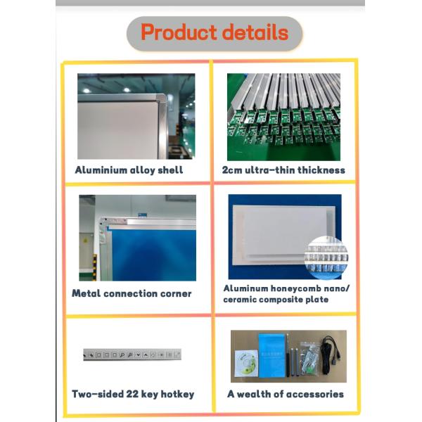 IR Finger Touch Interactive Whiteboard 86inch For Smart Classroom